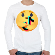 PRINTFASHION Tiktok - Férfi hosszú ujjú póló - Fehér