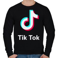 PRINTFASHION TIKTOK - Férfi pulóver - Fekete