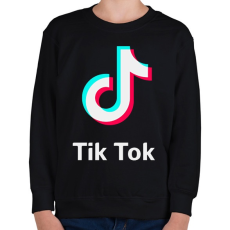 PRINTFASHION TIKTOK - Gyerek pulóver - Fekete