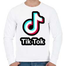 PRINTFASHION TikTok Logo - Férfi pulóver - Fehér férfi pulóver, kardigán