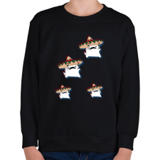 PRINTFASHION Tiktok mexikói cica - Gyerek pulóver - Fekete gyerek pulóver, kardigán