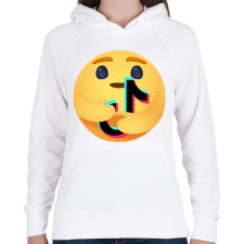 PRINTFASHION Tiktok - Női kapucnis pulóver - Fehér női pulóver, kardigán