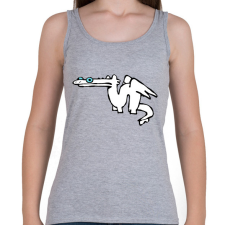 PRINTFASHION tiktok sárkány meme fehér (páros) - Női atléta - Sport szürke női trikó