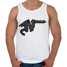 PRINTFASHION tiktok sárkány meme fekete (páros póló) - Férfi atléta - Fehér