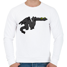 PRINTFASHION tiktok sárkány meme fekete (páros póló) - Férfi pulóver - Fehér férfi pulóver, kardigán