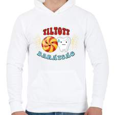 PRINTFASHION Tiltott barátság - Férfi kapucnis pulóver - Fehér férfi pulóver, kardigán