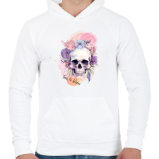 PRINTFASHION Time to bloom - Férfi kapucnis pulóver - Fehér férfi pulóver, kardigán