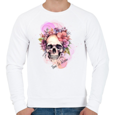 PRINTFASHION Time to bloom - Férfi pulóver - Fehér