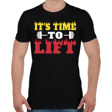 PRINTFASHION Time to lift - Férfi póló - Fekete