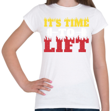 PRINTFASHION Time to lift - Női póló - Fehér