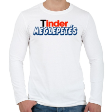 PRINTFASHION Tinder meglepetés - Férfi hosszú ujjú póló - Fehér