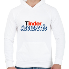 PRINTFASHION Tinder meglepetés - Férfi kapucnis pulóver - Fehér férfi pulóver, kardigán
