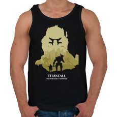 PRINTFASHION Titanfall - Férfi atléta - Fekete