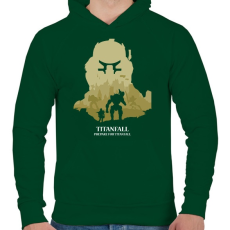 PRINTFASHION Titanfall - Férfi kapucnis pulóver - Sötétzöld