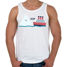 PRINTFASHION Titanic boop - Férfi atléta - Fehér atléta, trikó
