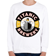 PRINTFASHION Titanic brewery - Gyerek pulóver - Fehér gyerek pulóver, kardigán