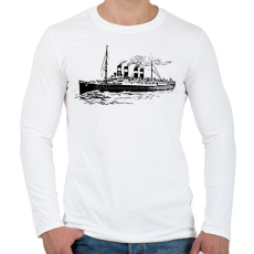 PRINTFASHION Titanic - Férfi hosszú ujjú póló - Fehér