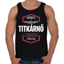 PRINTFASHION Titkárnő prémium minőség - Férfi atléta - Fekete atléta, trikó