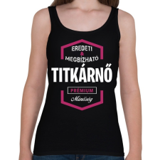 PRINTFASHION Titkárnő prémium minőség - Női atléta - Fekete női trikó