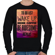 PRINTFASHION To do list - Férfi pulóver - Fekete