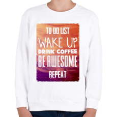 PRINTFASHION To do list - Gyerek pulóver - Fehér