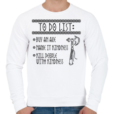 PRINTFASHION To do list - viking - Férfi pulóver - Fehér férfi pulóver, kardigán