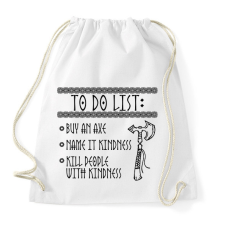 PRINTFASHION To do list - viking - Sportzsák, Tornazsák - Fehér tornazsák
