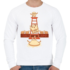 PRINTFASHION Toast magasugrás - Férfi pulóver - Fehér