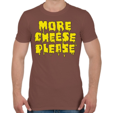 PRINTFASHION Több sajtot! - Férfi póló - Mogyoróbarna