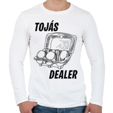 PRINTFASHION Tojás dealer - Férfi hosszú ujjú póló - Fehér
