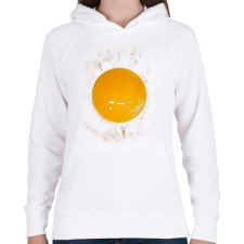 PRINTFASHION Tojás - Női kapucnis pulóver - Fehér női pulóver, kardigán