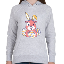 PRINTFASHION Tojásvadászat  - Női kapucnis pulóver - Sport szürke női pulóver, kardigán