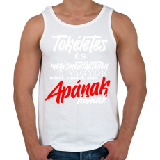 PRINTFASHION tökéletes apa fehér - Férfi atléta - Fehér