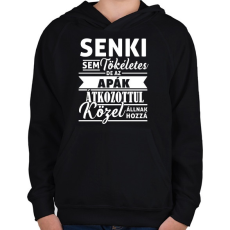 PRINTFASHION Tökéletes APA - Gyerek kapucnis pulóver - Fekete