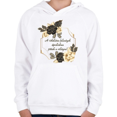 PRINTFASHION Tökéletes feleség szülinapja április - Gyerek kapucnis pulóver - Fehér