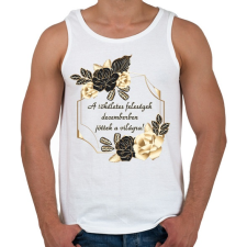 PRINTFASHION Tökéletes feleség szülinapja december  - Férfi atléta - Fehér atléta, trikó