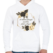 PRINTFASHION Tökéletes feleség szülinapja január - Férfi kapucnis pulóver - Fehér férfi pulóver, kardigán