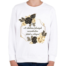 PRINTFASHION Tökéletes feleség szülinapja november - Gyerek pulóver - Fehér gyerek pulóver, kardigán