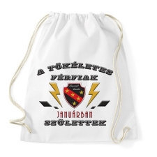 PRINTFASHION Tökéletes férfi január - Sportzsák, Tornazsák - Fehér tornazsák