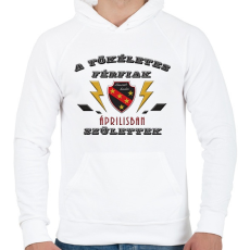 PRINTFASHION Tökéletes férfi március - Férfi kapucnis pulóver - Fehér