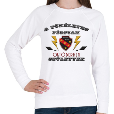 PRINTFASHION Tökéletes férfi október - Női pulóver - Fehér