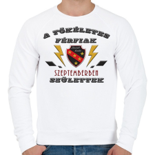 PRINTFASHION Tökéletes férfi szeptember - Férfi pulóver - Fehér férfi pulóver, kardigán