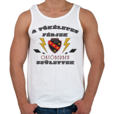 PRINTFASHION Tökéletes férjek október - Férfi atléta - Fehér atléta, trikó