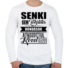 PRINTFASHION Tökéletes Hondások - Férfi hosszú ujjú póló - Fehér férfi póló