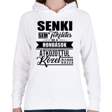 PRINTFASHION Tökéletes Hondások - Női kapucnis pulóver - Fehér