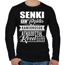 PRINTFASHION Tökéletes kamionos - Férfi hosszú ujjú póló - Fekete férfi póló