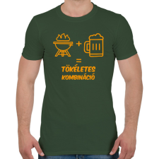 PRINTFASHION Tökéletes kombináció - Férfi póló - Katonazöld férfi póló