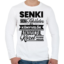 PRINTFASHION Tökéletes könyvelő - Férfi hosszú ujjú póló - Fehér férfi póló