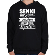 PRINTFASHION Tökéletes Lanciások - Gyerek kapucnis pulóver - Fekete gyerek pulóver, kardigán