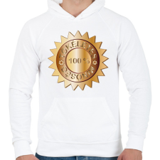 PRINTFASHION Tökeletes minőség - Férfi kapucnis pulóver - Fehér férfi pulóver, kardigán